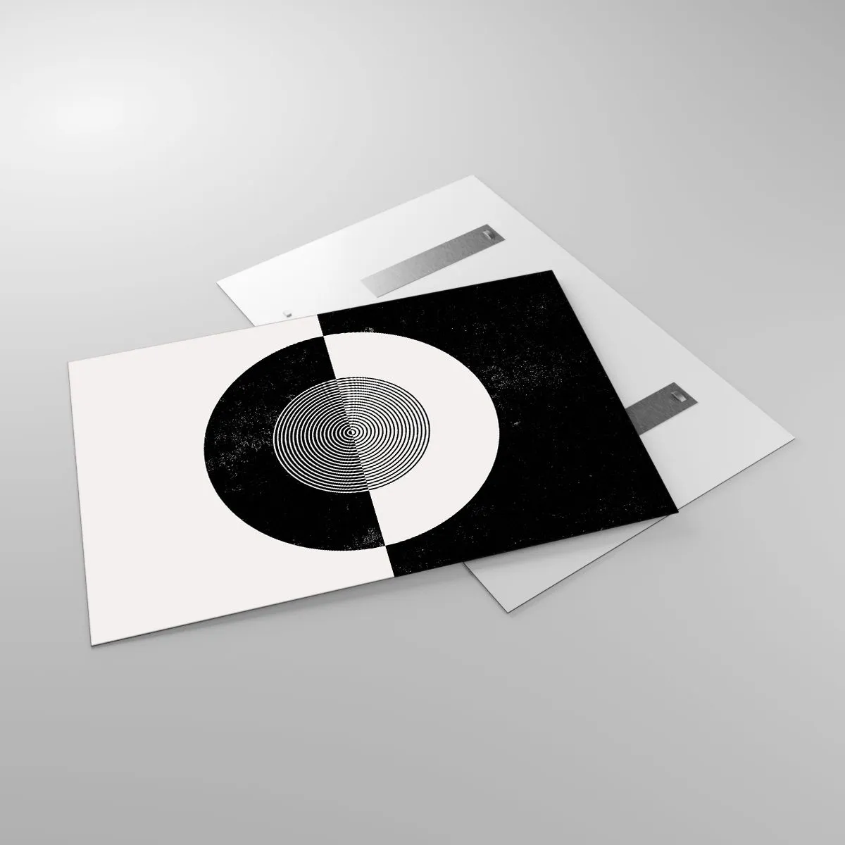 Glastavla - Bild på glas - Harmoni i svart och vitt - 120x80 cm