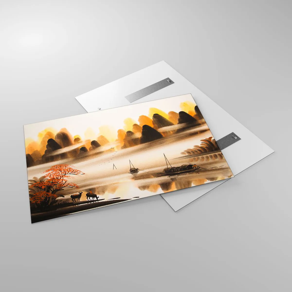 Billede på glas - Længere væk end det fjerne Østen - 120x80 cm