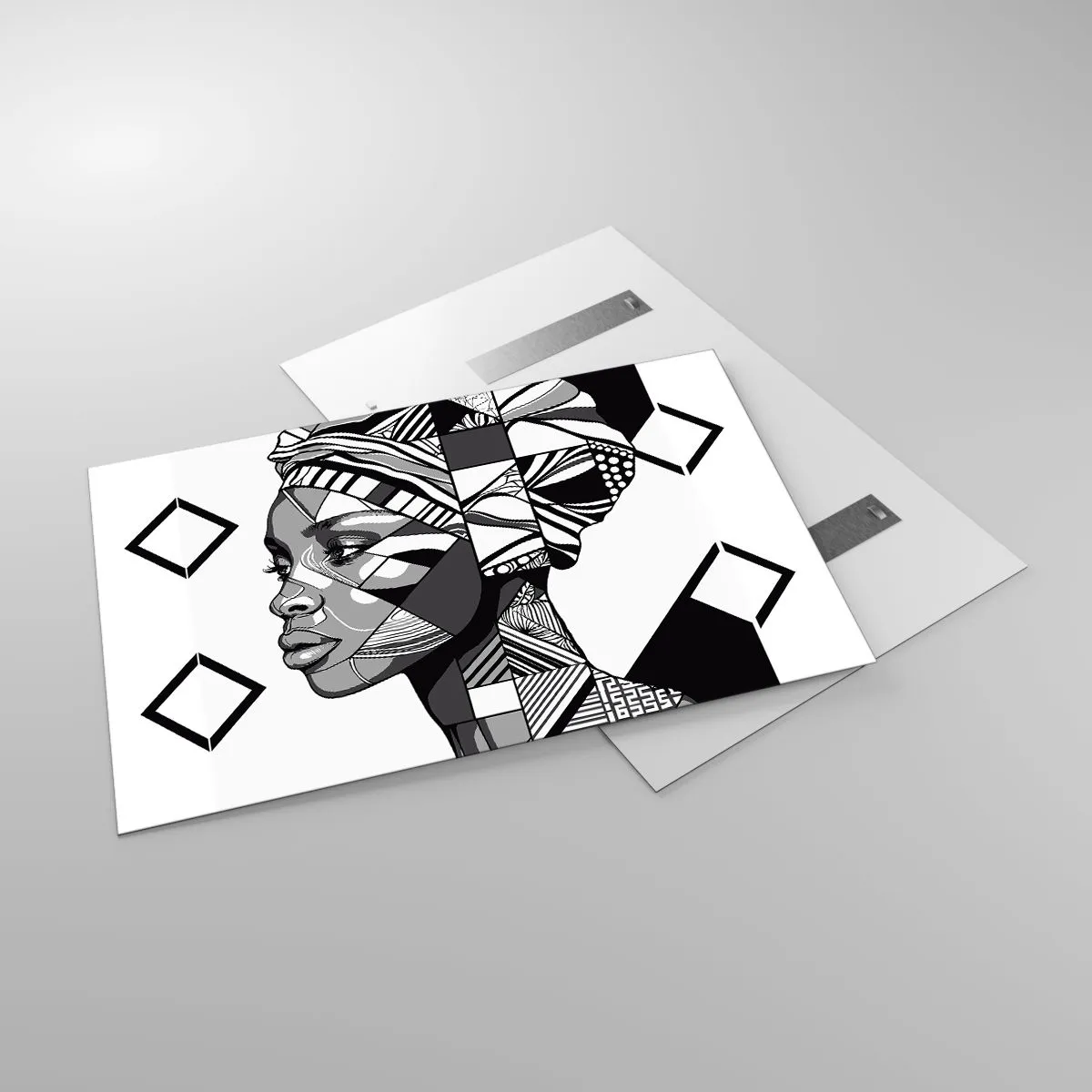 Glass picture - Ethnic Portrait - 120x80 cm