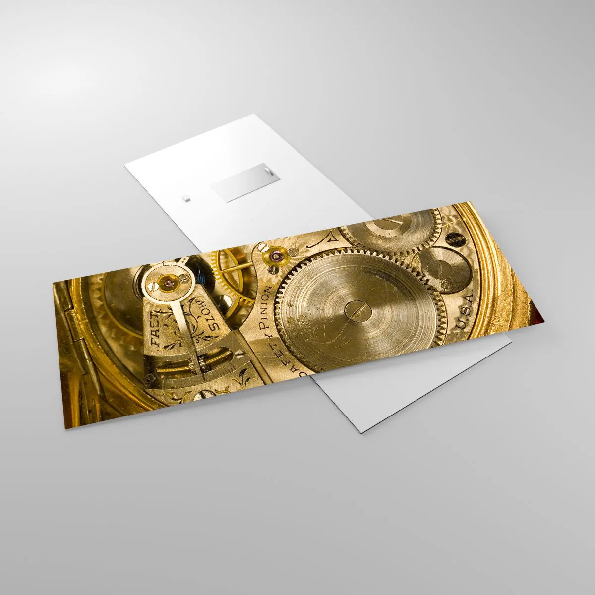 Quadro em vidro - Mova-se com o tempo - 100x40 cm