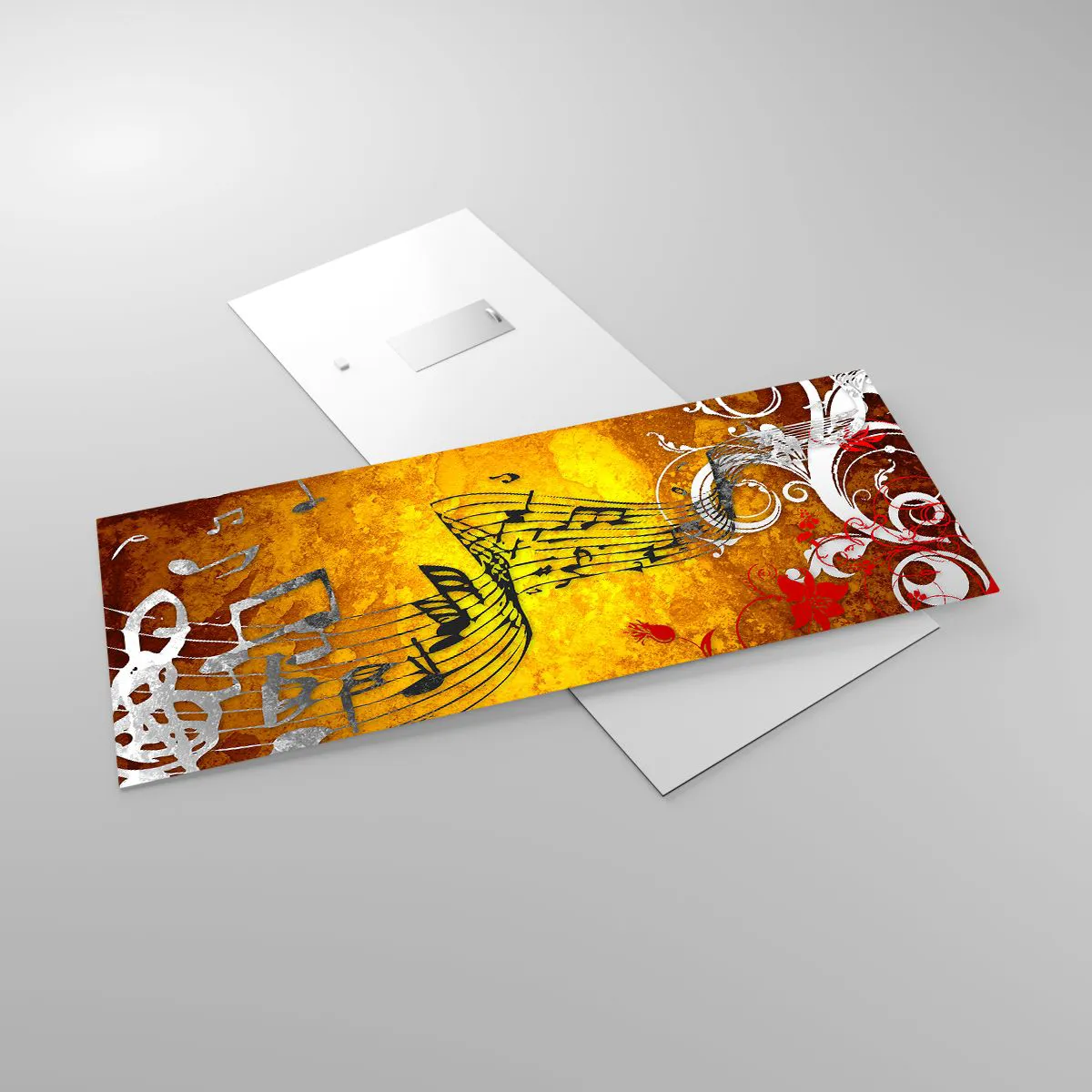 Glasbild - Bild auf glas - Lass die Musik fließen - 100x40 cm