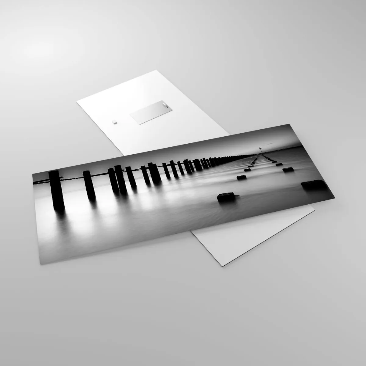 Obraz na szkle - Szara dal we mgle - 100x40 cm