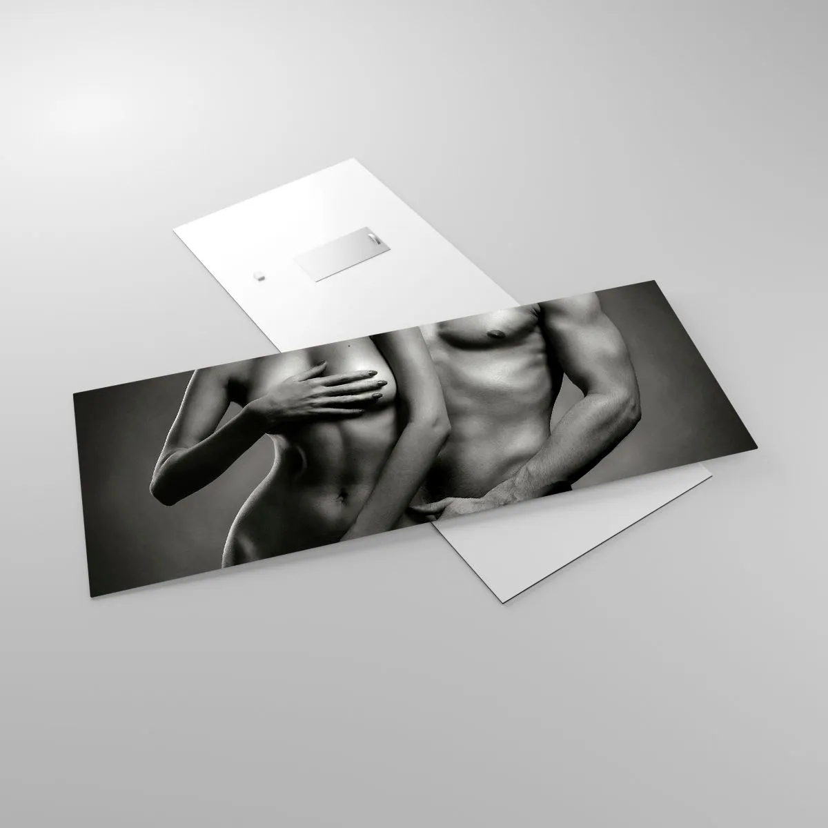 Impression sur verre - Image sur verre - Adam et Eve - 100x40 cm