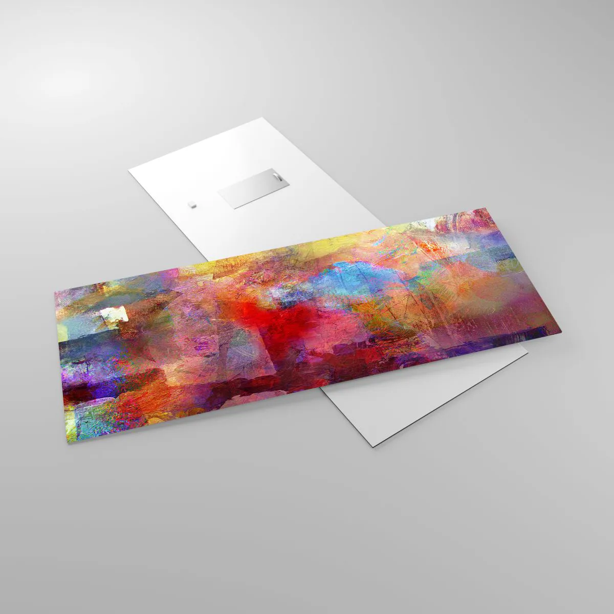 Obraz na szkle - Zajrzeć do środka tęczy - 100x40 cm