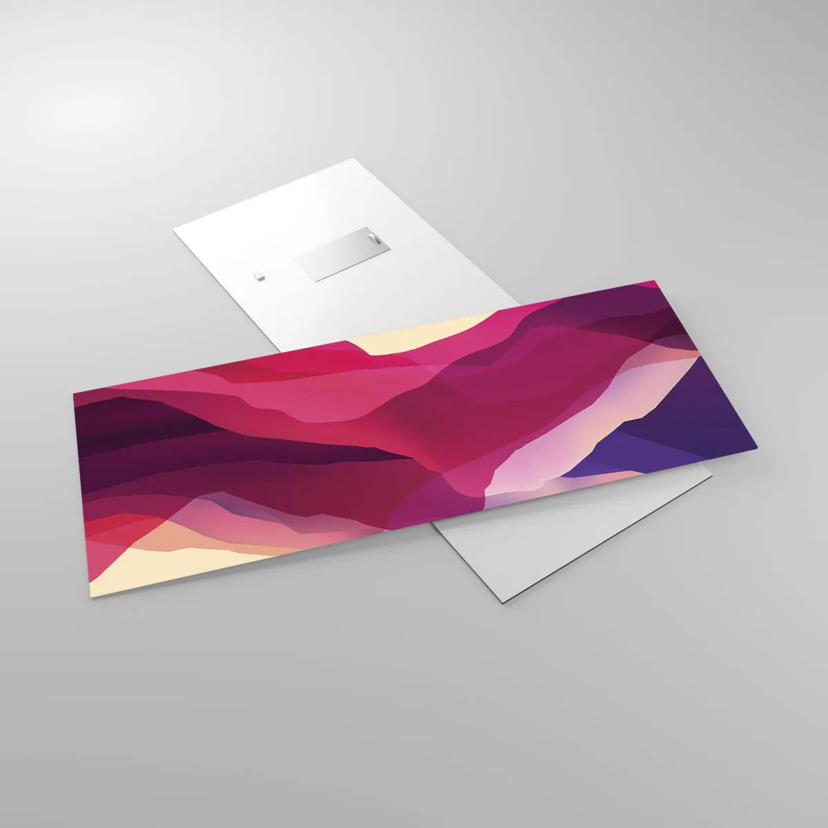 Obraz na szkle - Fale purpury - 100x40 cm