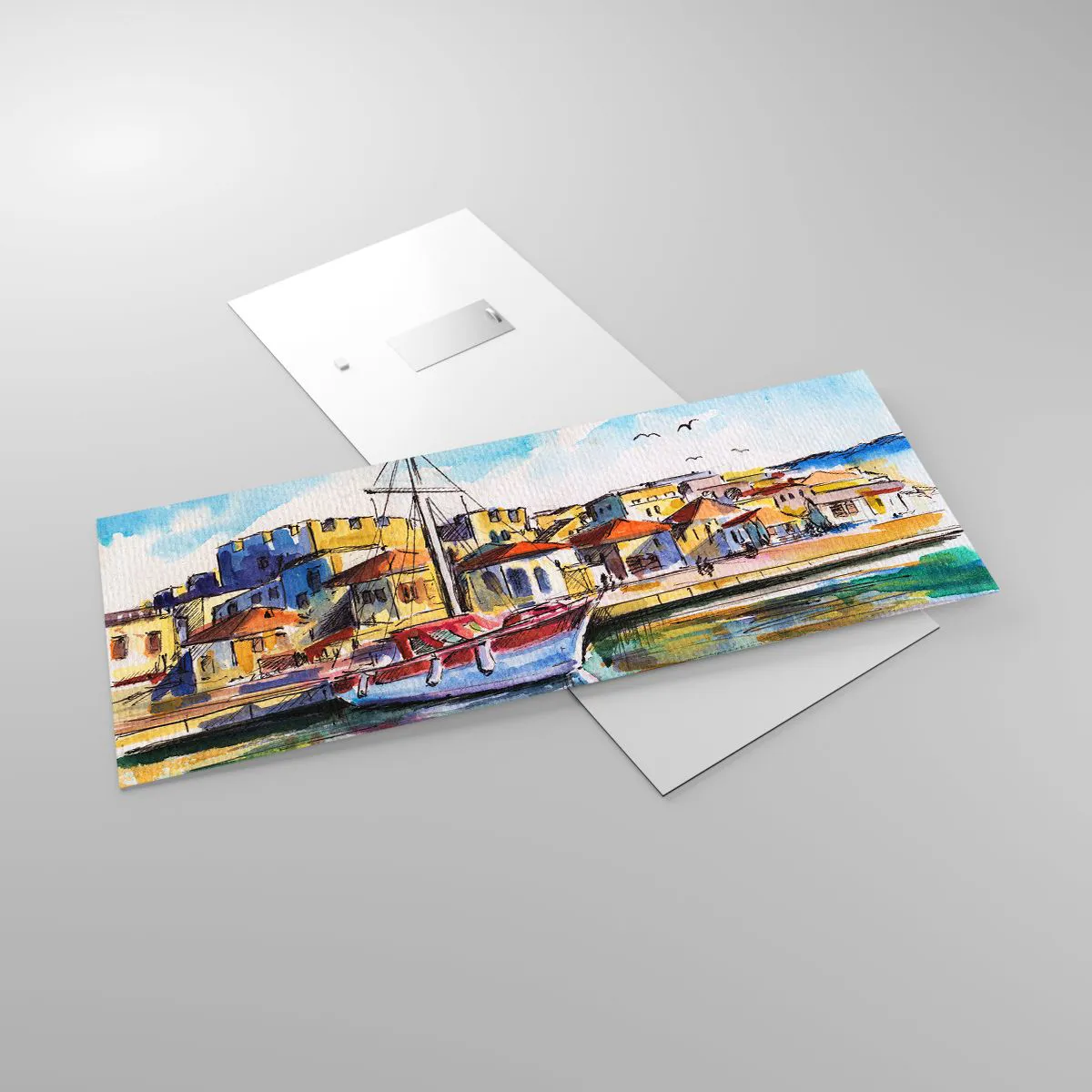 Impression sur verre - Image sur verre - Après-midi arc-en-ciel - 100x40 cm