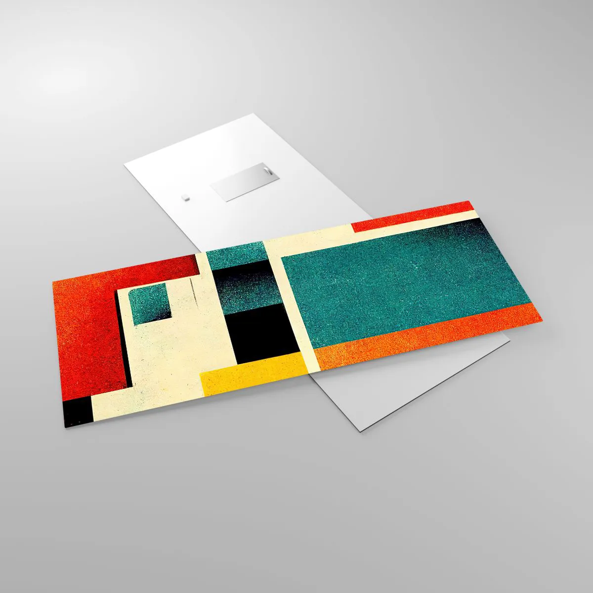 Obraz na skle - Geometrická abstrakce – dobrá energie - 100x40 cm