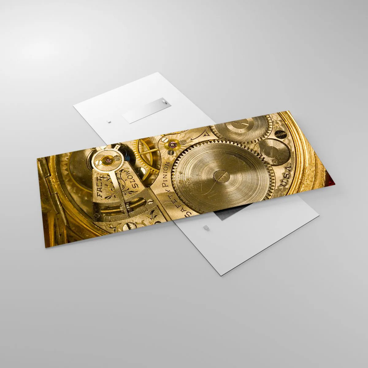 Quadro em vidro - Mova-se com o tempo - 120x50 cm