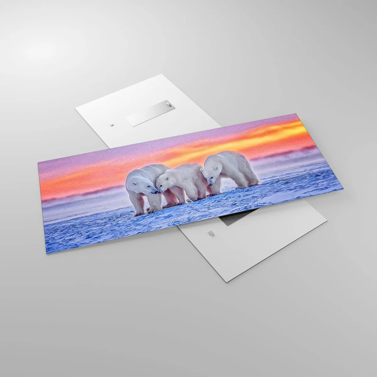 Quadro em vidro - Tudo o que precisa é de aconchego familiar - 120x50 cm