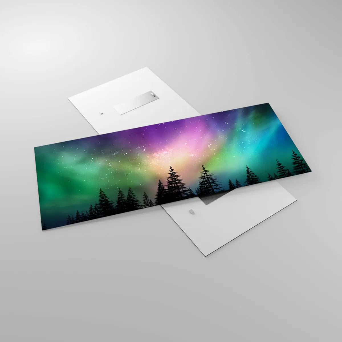 Üveg kép - Fehér varázslat - 120x50 cm