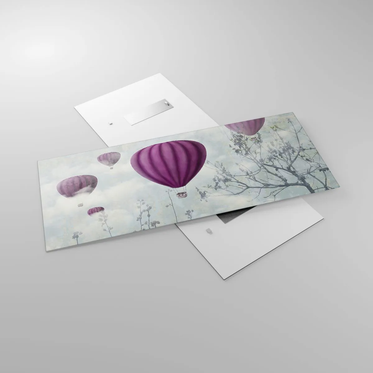 Üveg kép - Mint a hajók az égen - 120x50 cm