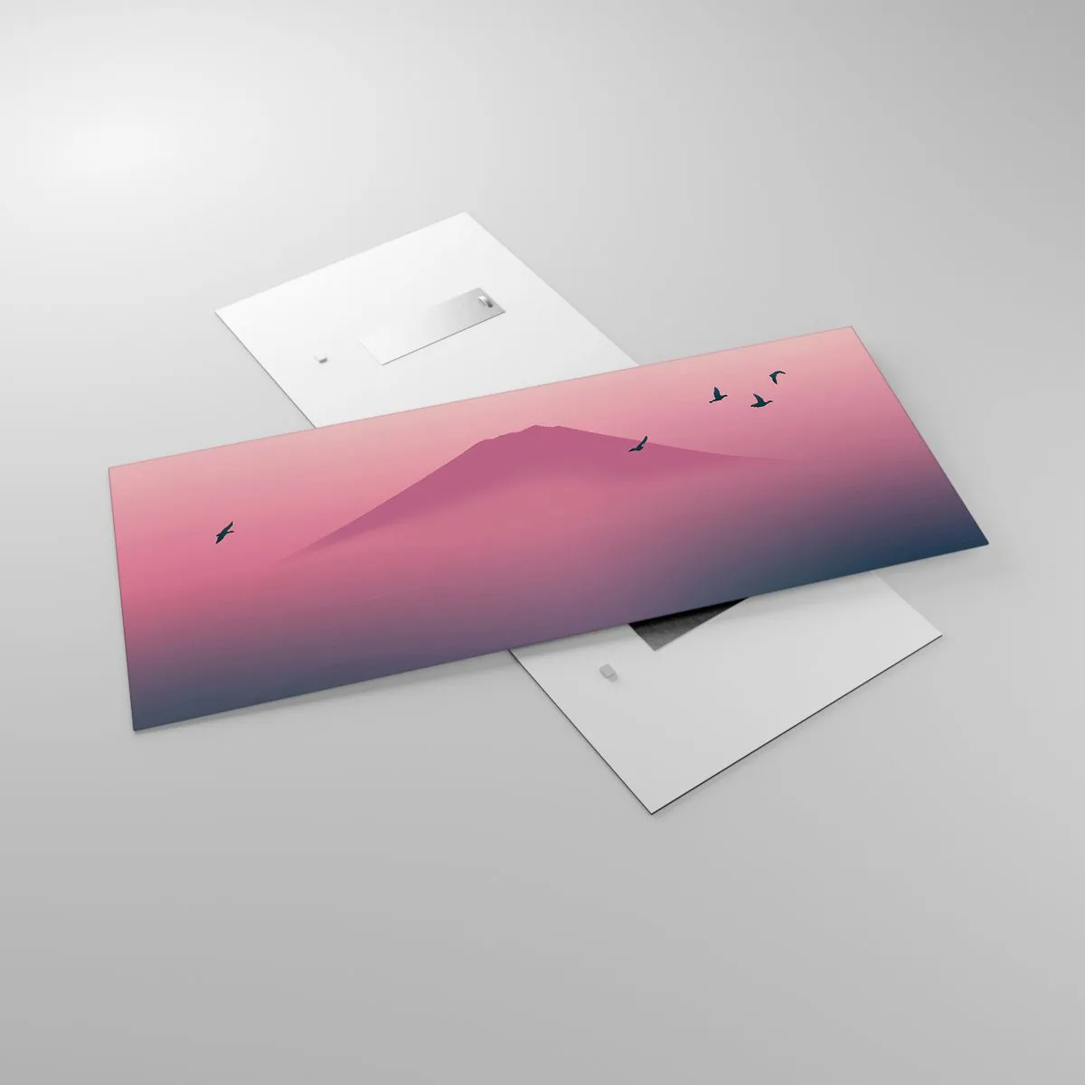 Glass picture - Wanderers above Clouds - 120x50 cm