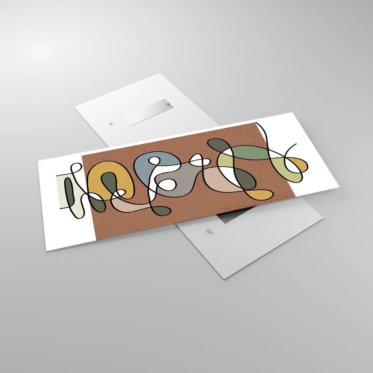 Obraz na skle - Abstrakce, která stojí za úsměv - 120x50 cm