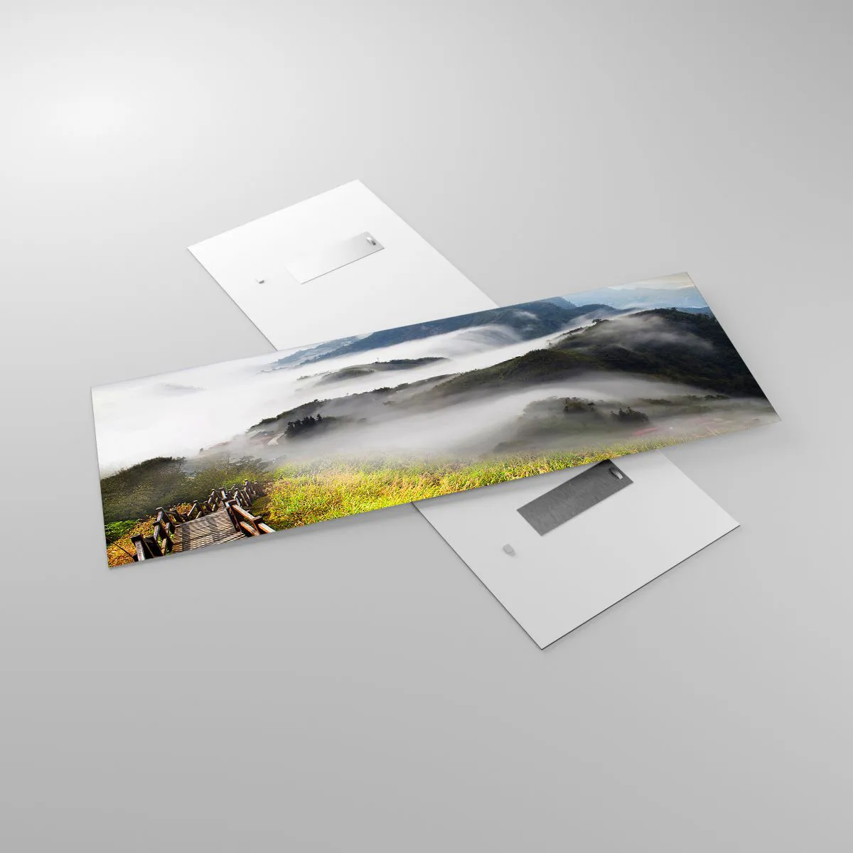 Üveg kép - Csillogásból és ködből szőtt - 140x50 cm