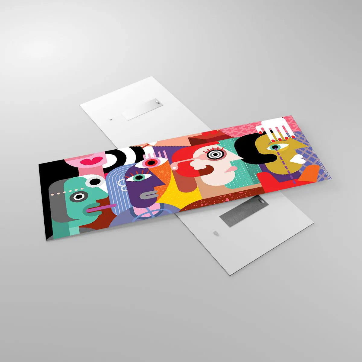 Tablou pe sticlă - Am venit de la domnul Picasso - 140x50 cm