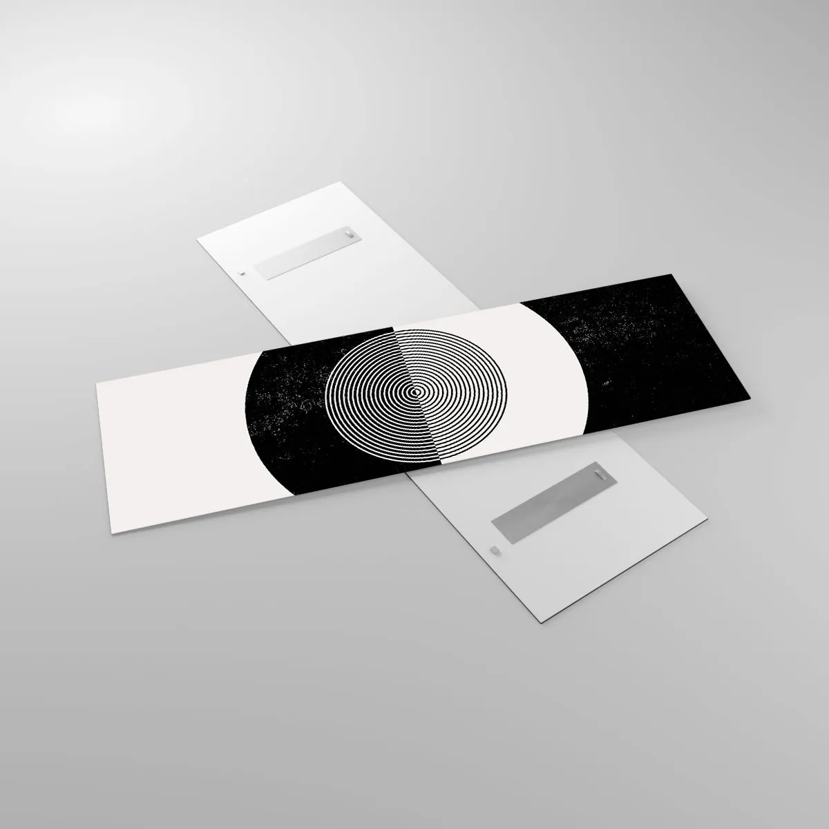 Billede på glas - Harmoni i sort og hvidt - 160x50 cm