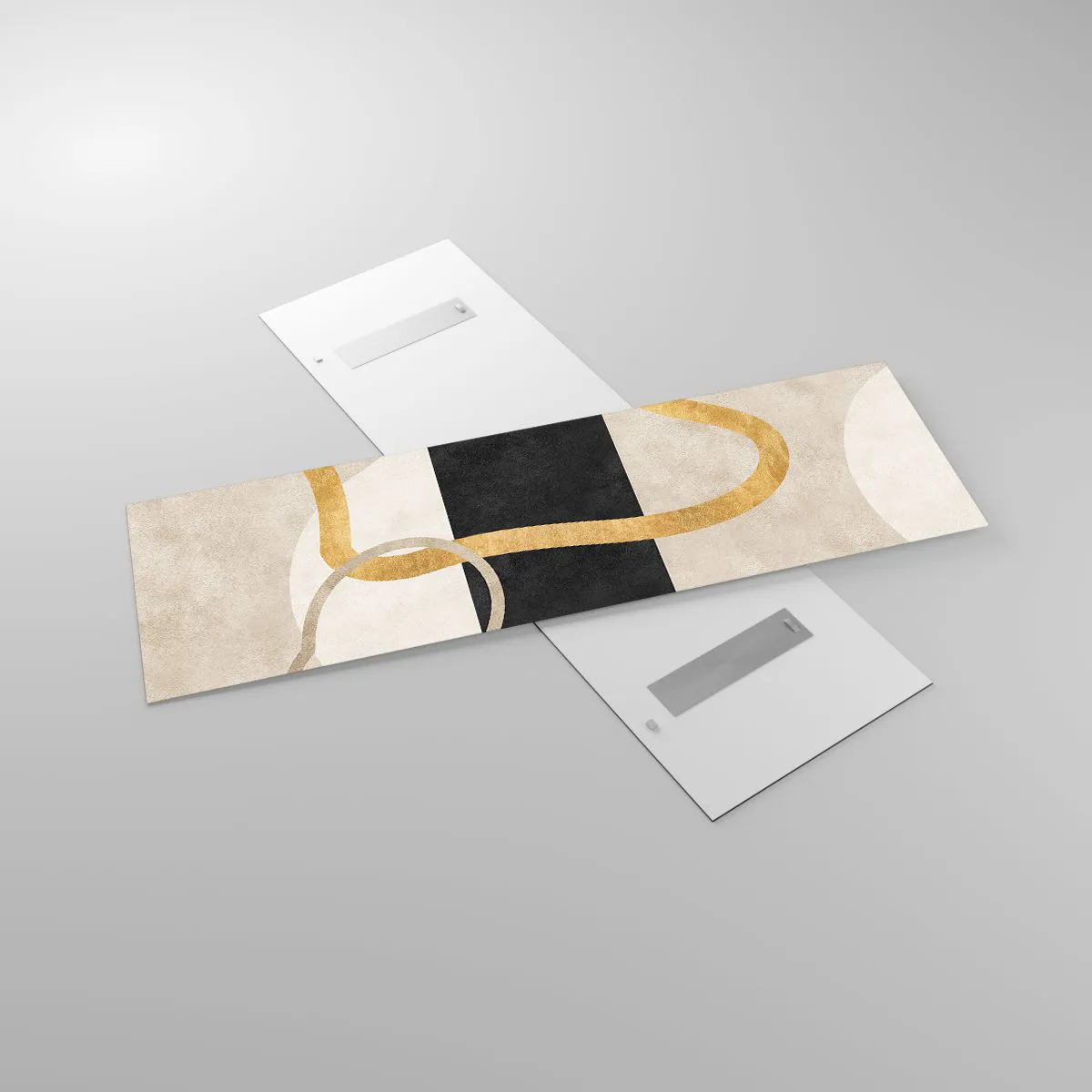 Üveg kép - Hurkolt formák - 160x50 cm