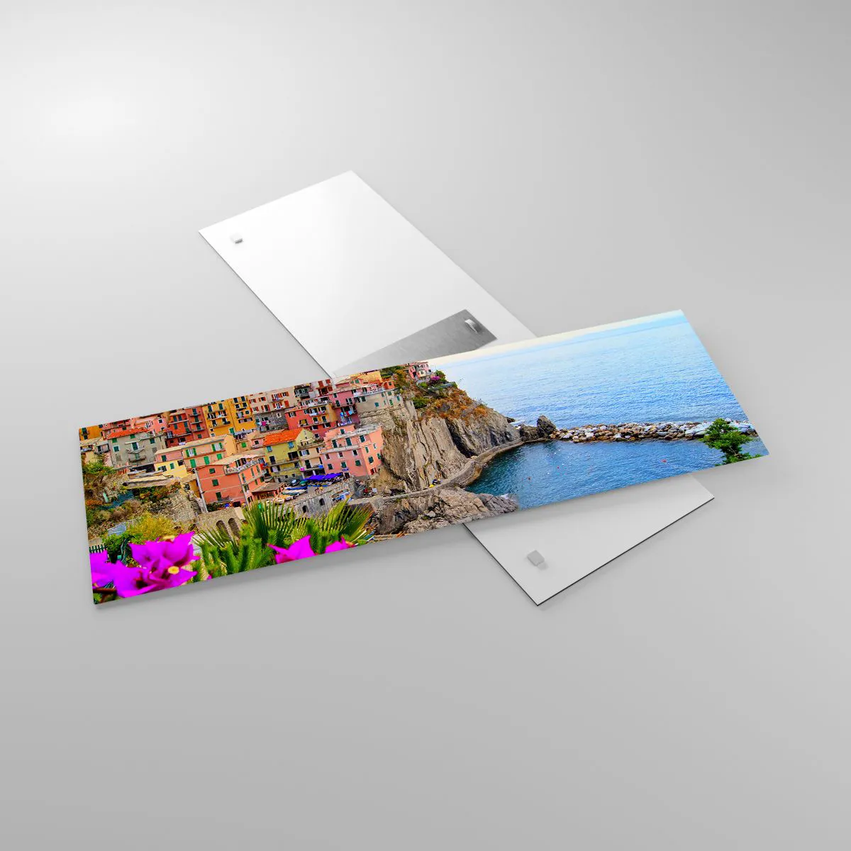 Quadro em vidro - A cidade que sorri - 90x30 cm