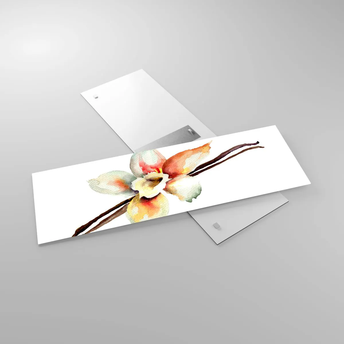 Quadro em vidro - Doçura derramada com tinta - 90x30 cm