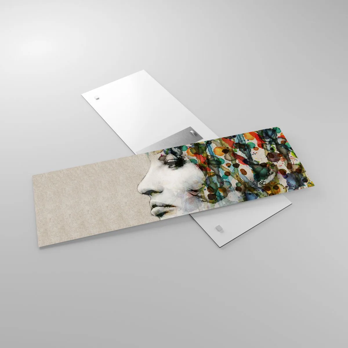 Quadro su vetro - Emersa dal grigio - 90x30 cm