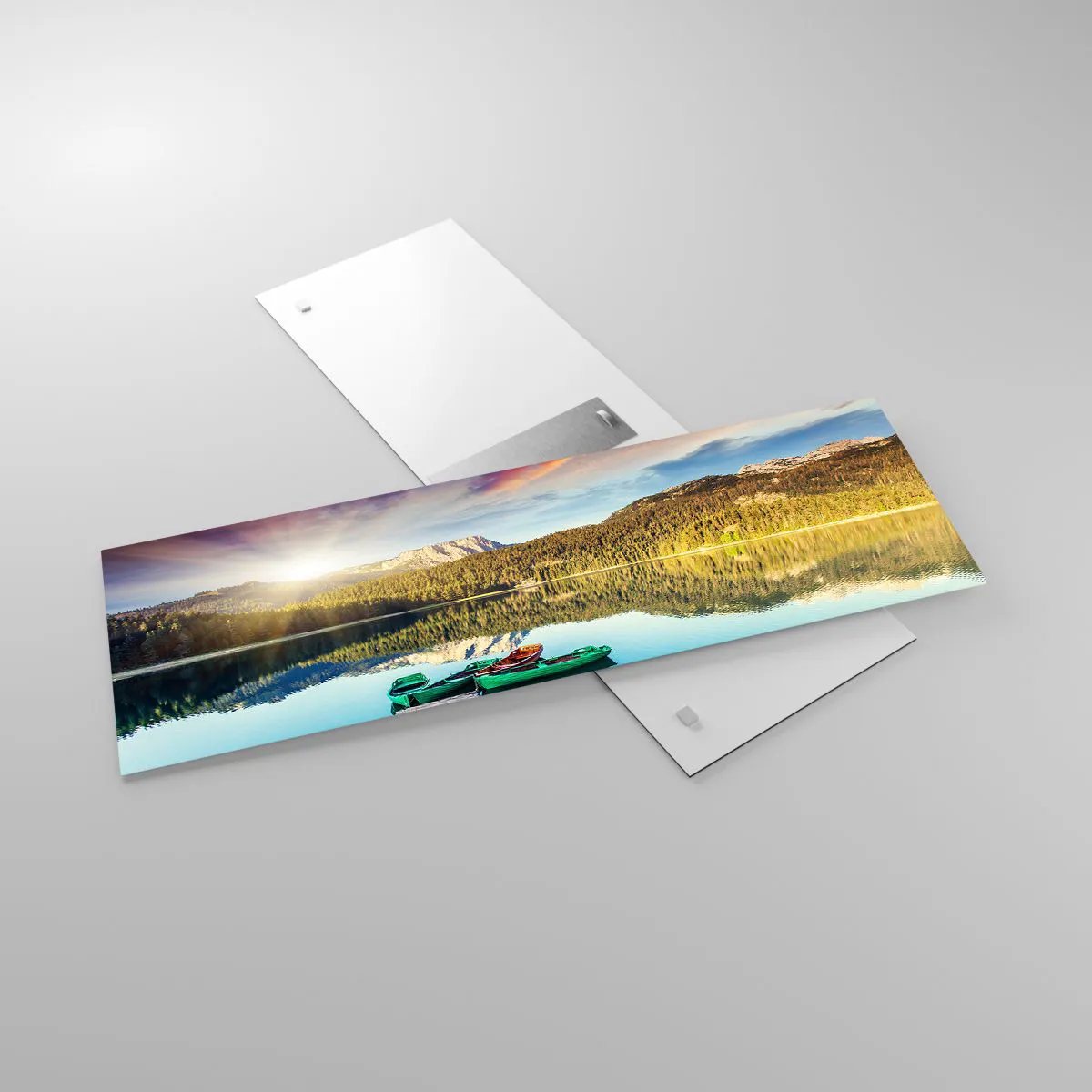 Tablou pe sticlă - Spre o apă netedă ca o oglindă - 90x30 cm