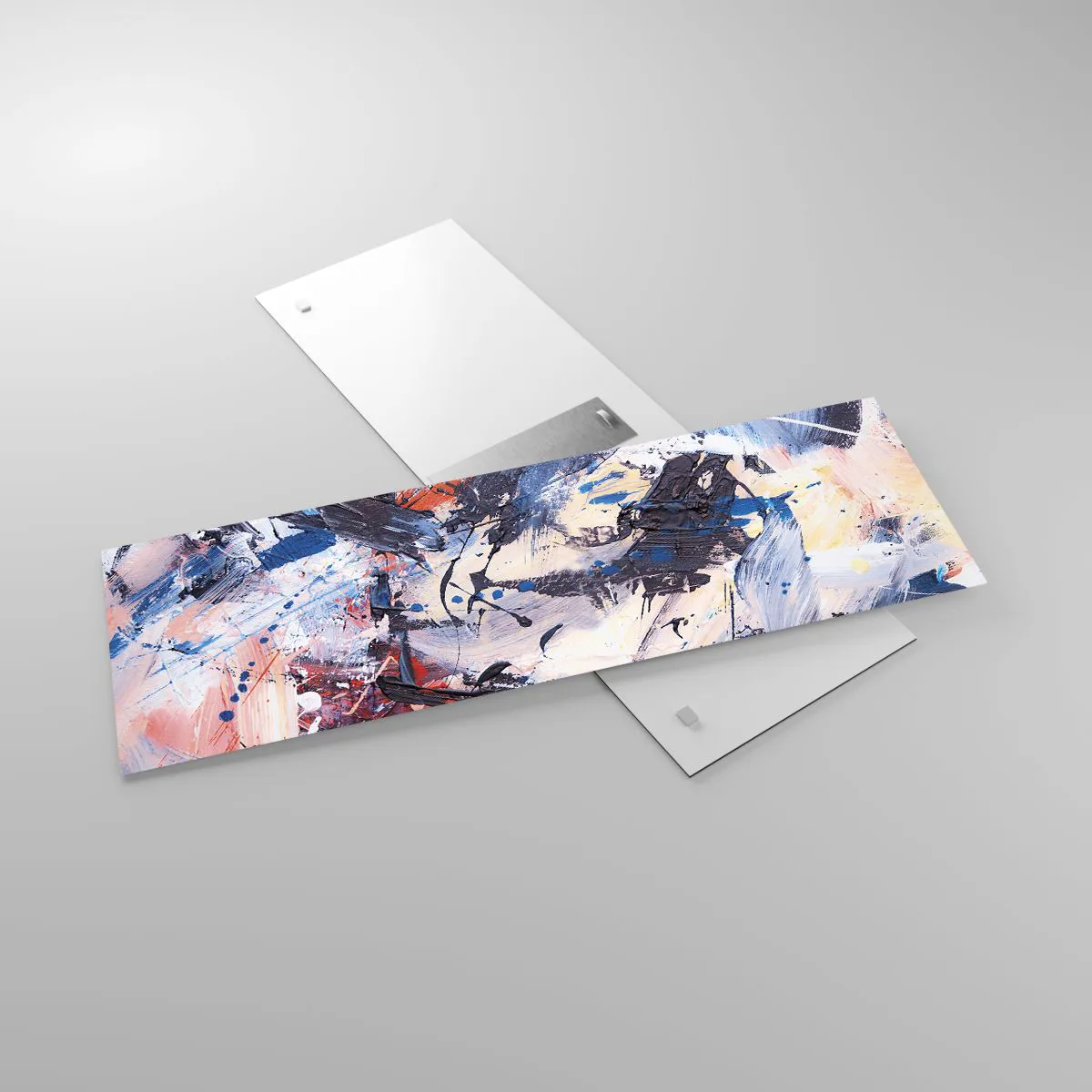 Glass picture - Crazy Dance of Abstraction - 90x30 cm