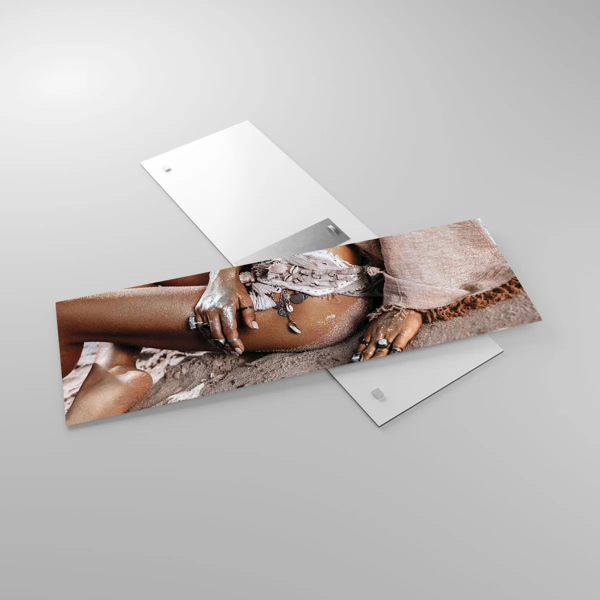 Impression sur verre - Image sur verre - Rejeté par la vague? - 90x30 cm