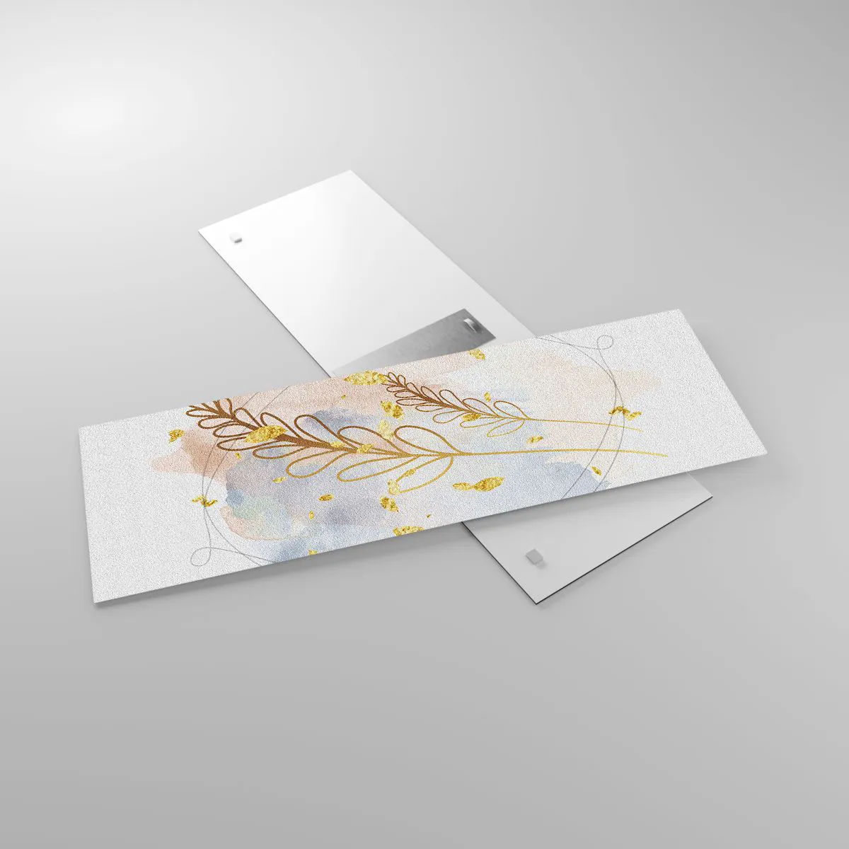 Impression sur verre - Image sur verre - Explosion d'or - 90x30 cm