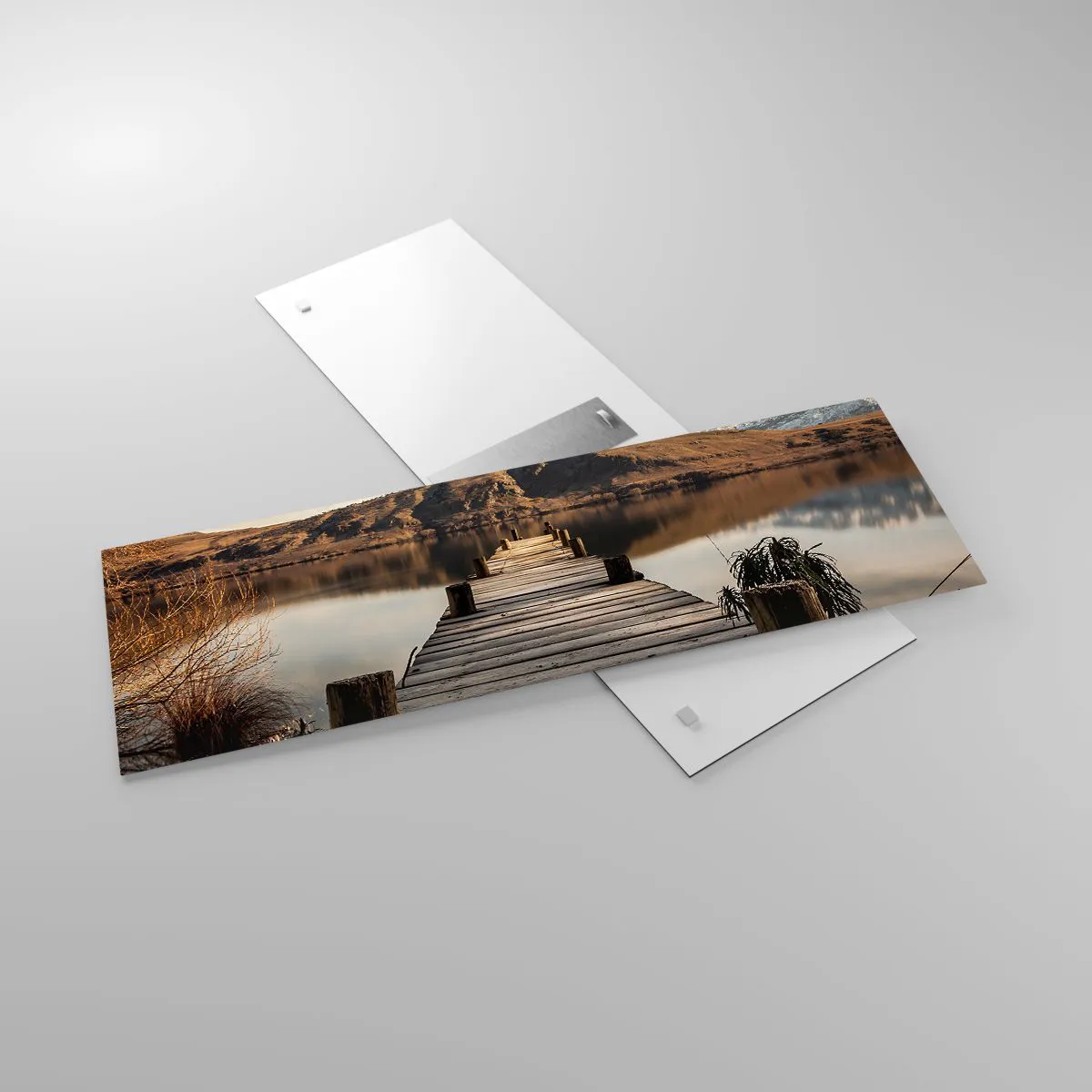 Obraz na szkle - Pejzaż w ciszy - 90x30 cm