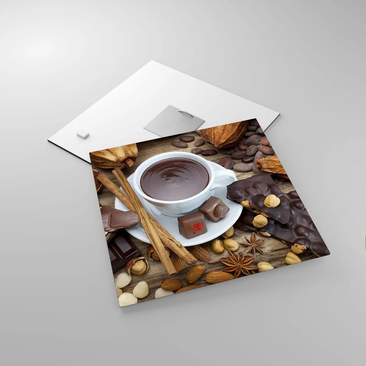 Glasbild - Bild auf glas - Aus einer märchenhaften Schokoladenfabrik - 30x30 cm