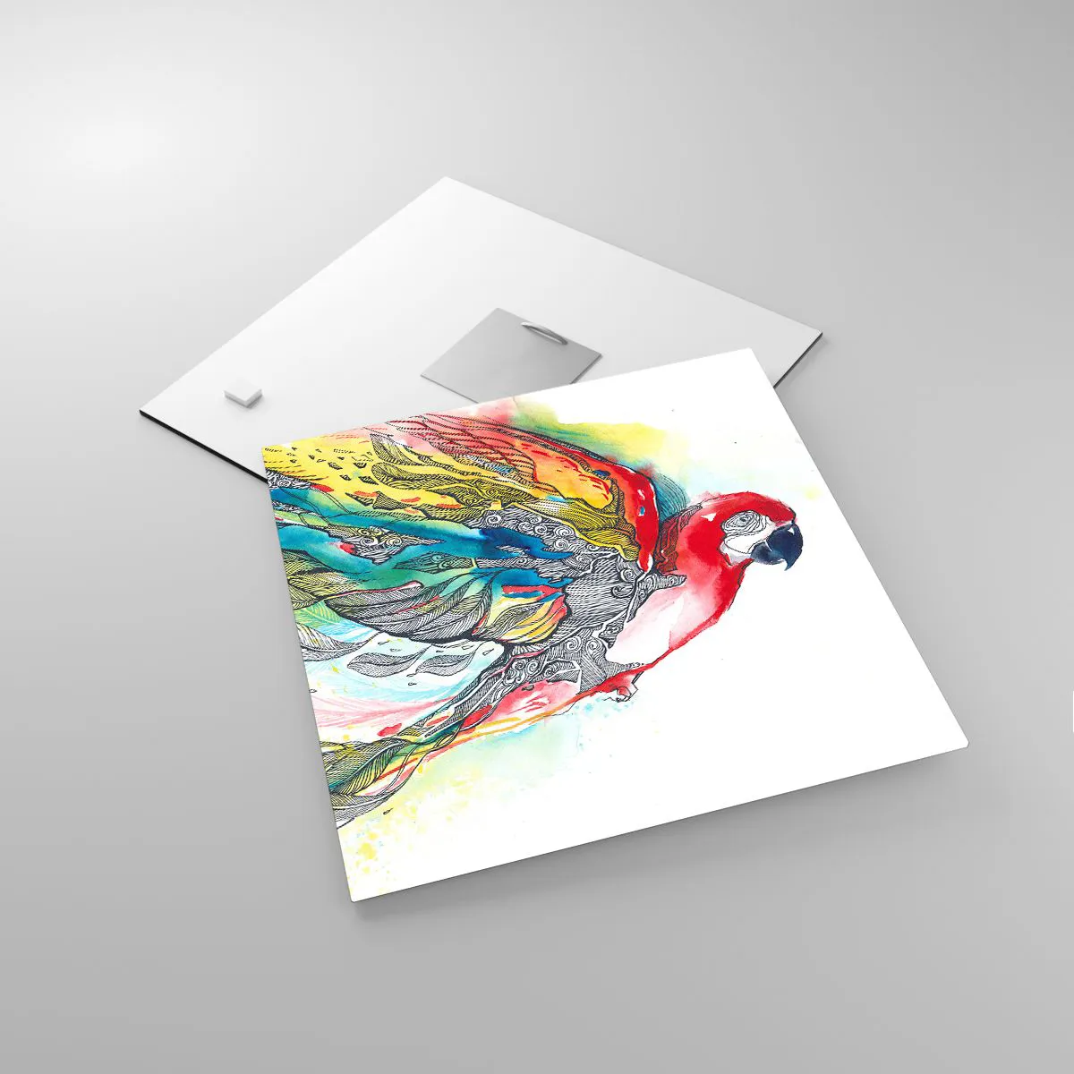 Schilderen op glas - Leef kleurrijk - 30x30 cm