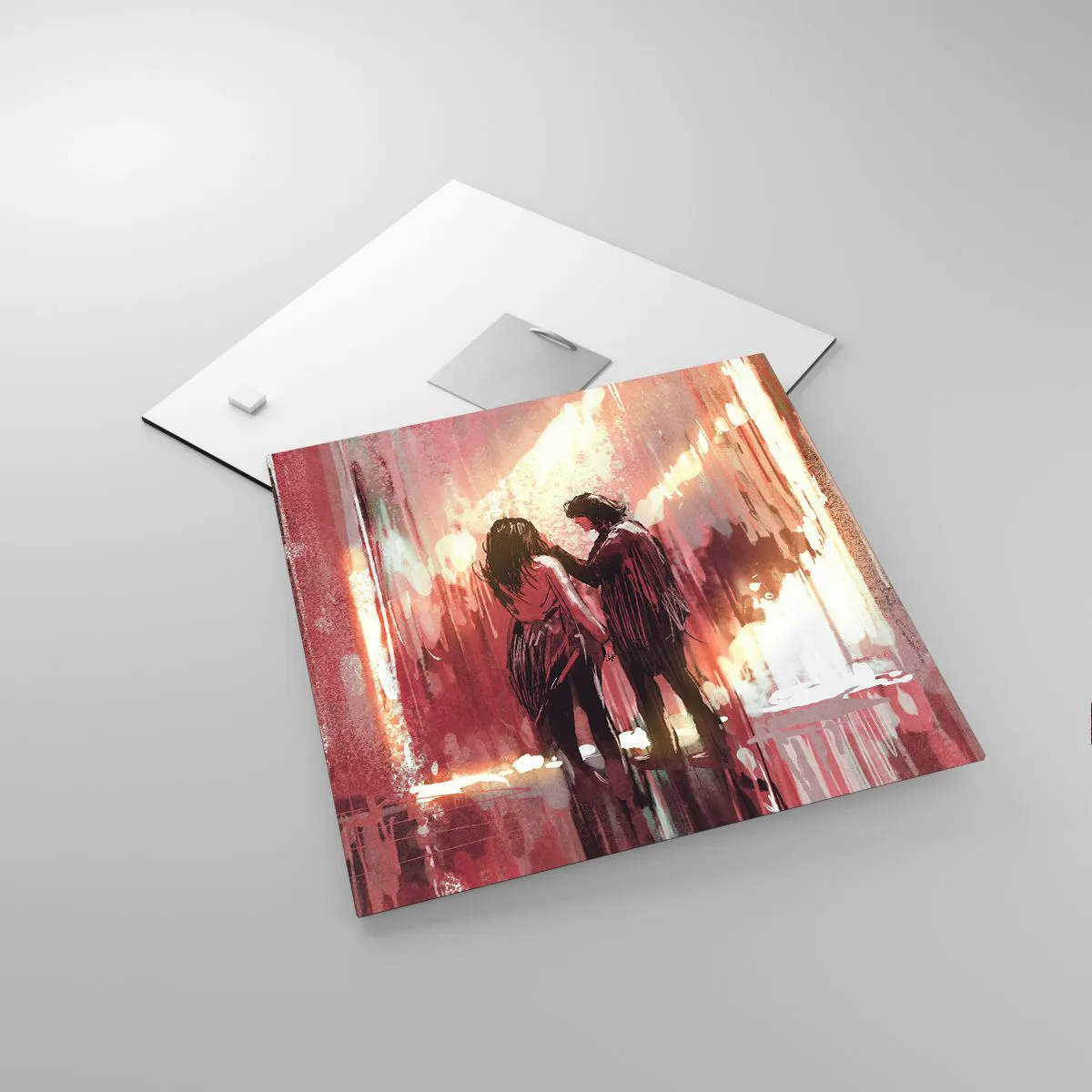 Obraz na szkle - Odwieczny spektakl miłości - 30x30 cm