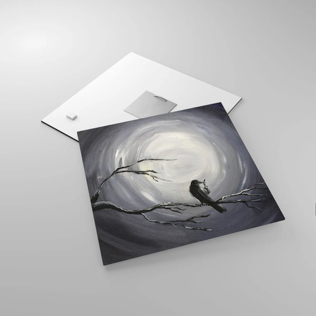 Billede på glas - Nøglen til nattens mysterium - 30x30 cm