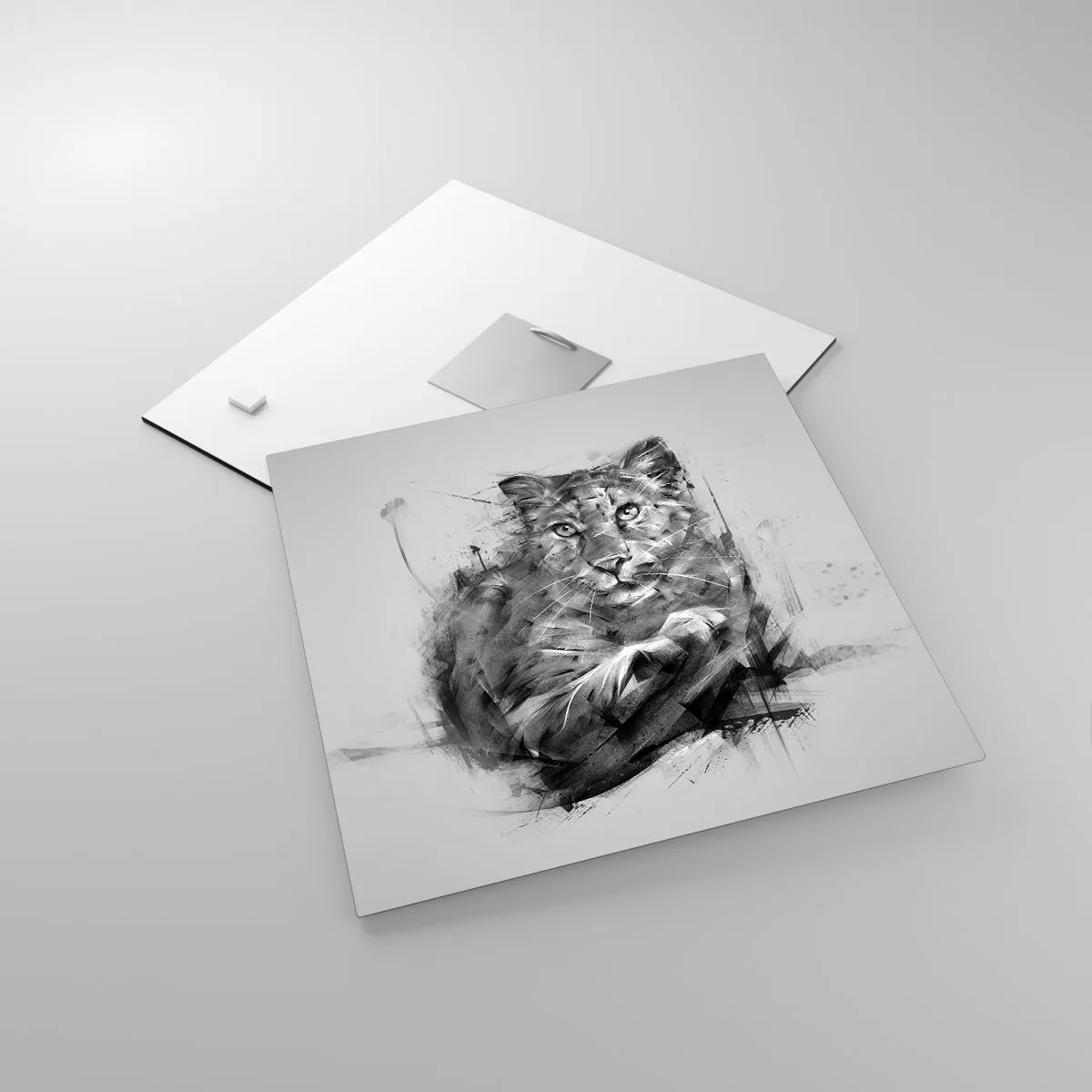 Quadro em vidro - Sim, estou a ouvir atentamente - 30x30 cm