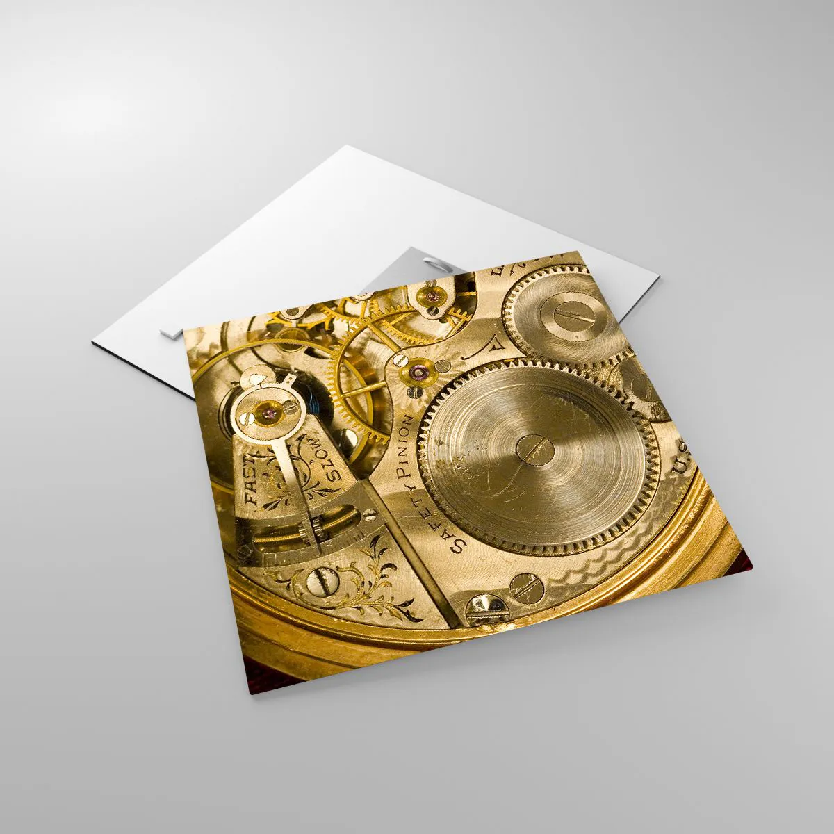 Quadro em vidro - Mova-se com o tempo - 40x40 cm