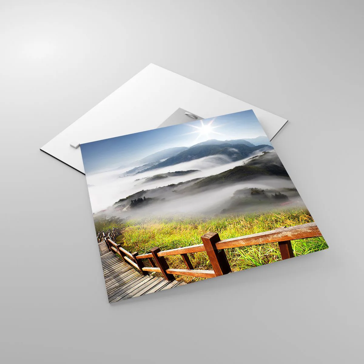 Billede på glas - Vævet mod blænding og tåge - 40x40 cm