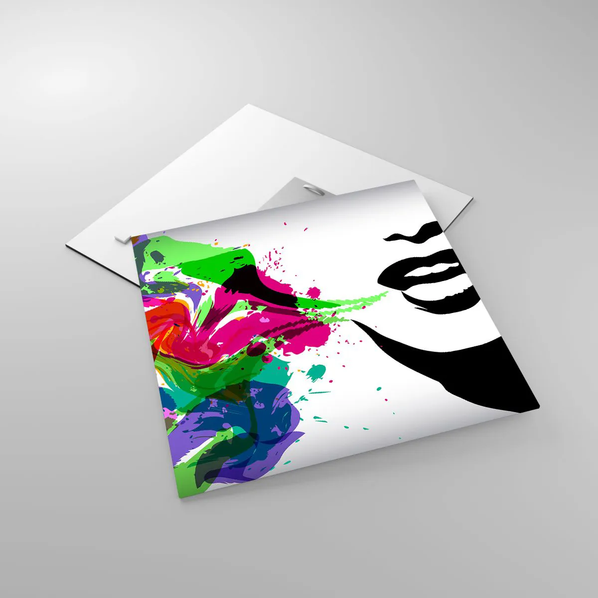 Tablou pe sticlă - O poveste în culorile curcubeului - 40x40 cm