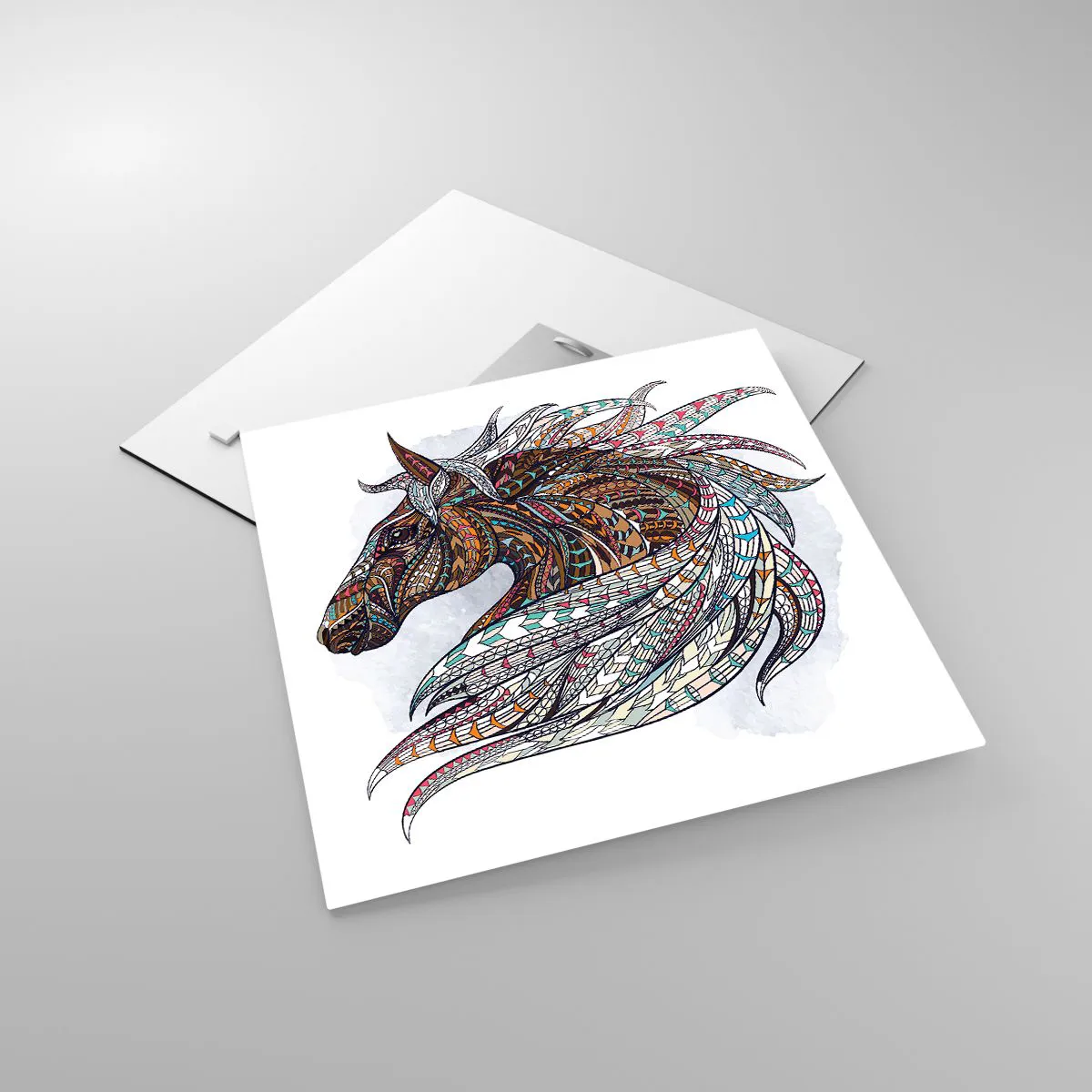 Schilderen op glas - Keltisch strijdersros - 40x40 cm