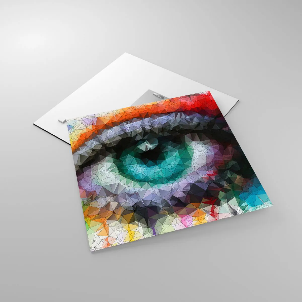 Üveg kép - A szemek kristályos ragyogása - 40x40 cm