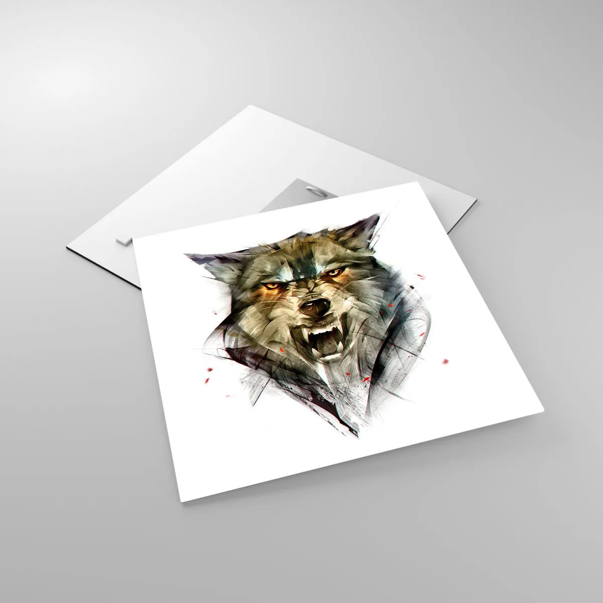 Üveg kép - Egy lépést sem! - 40x40 cm