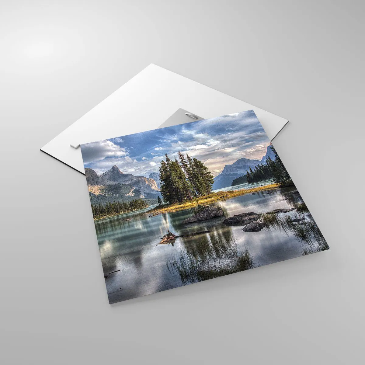 Glastavla - Bild på glas - Vid stort och rent vatten - 40x40 cm