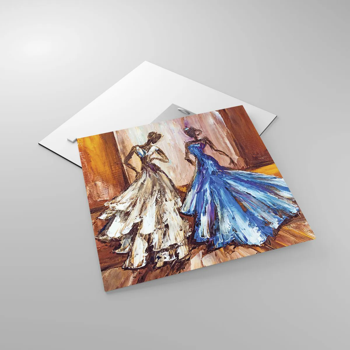 Schilderen op glas - Een dankbaar duo - 40x40 cm