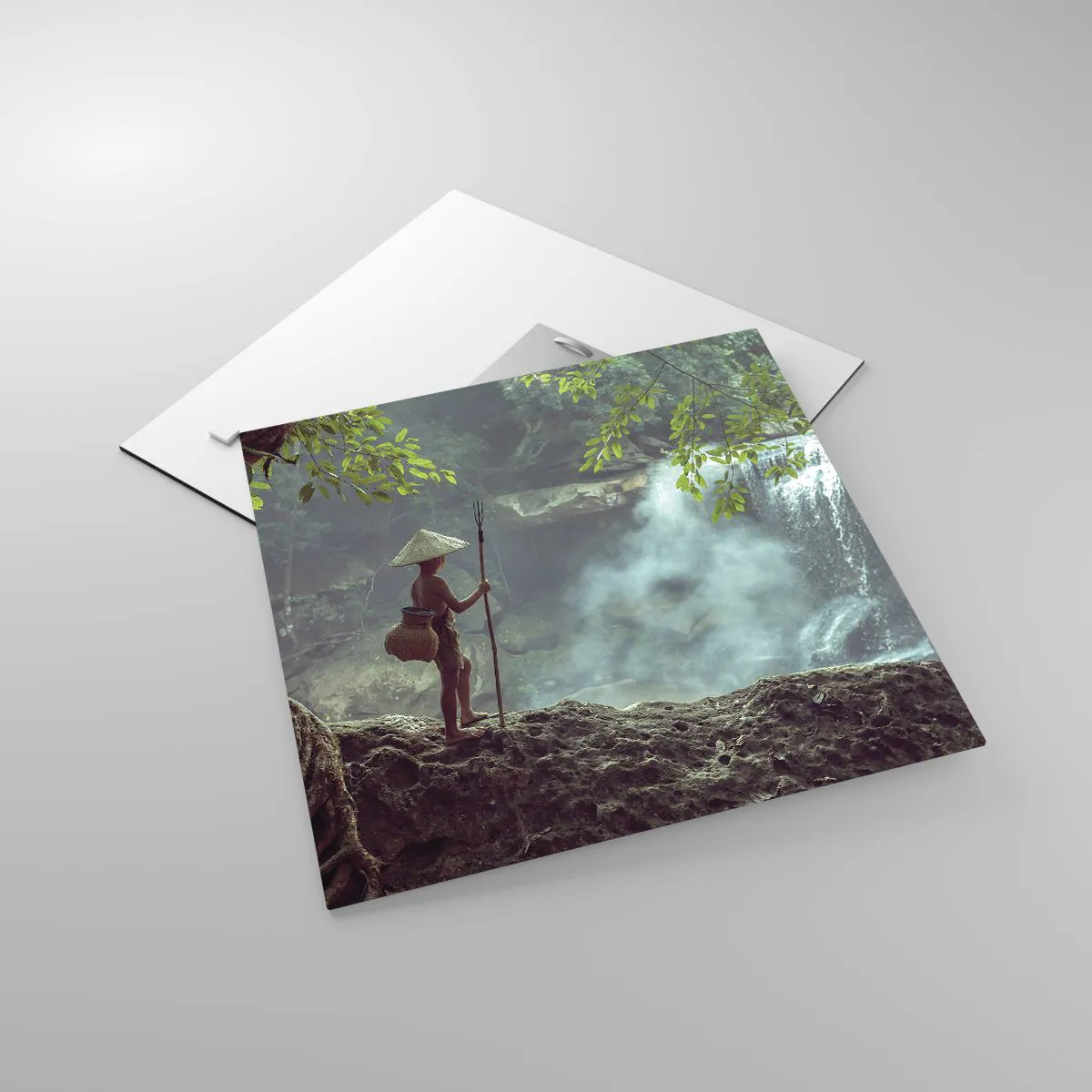 Obraz na skle - Spřátelený s přírodou - 40x40 cm