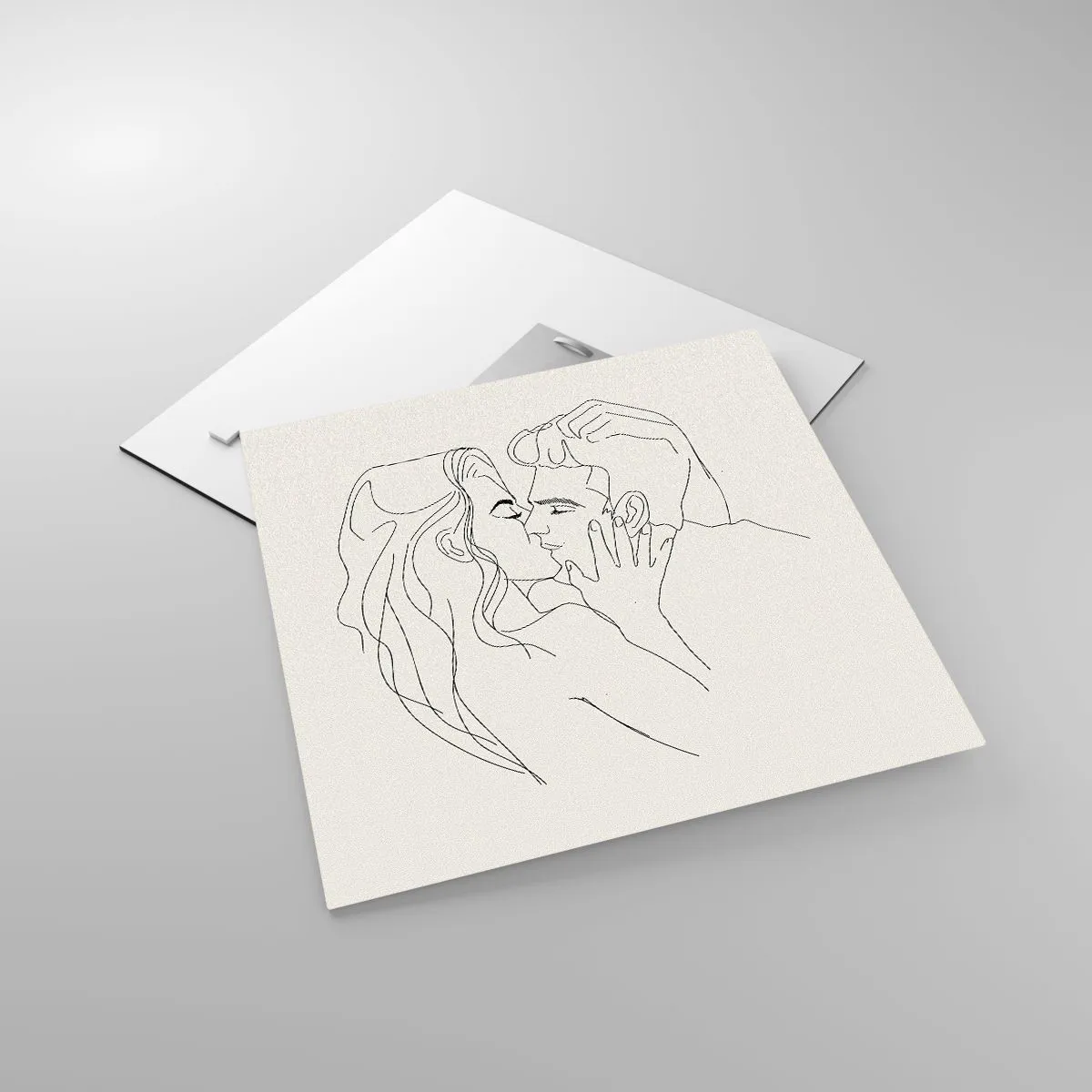 Impression sur verre - Image sur verre - Enlacé de sentiment - 40x40 cm