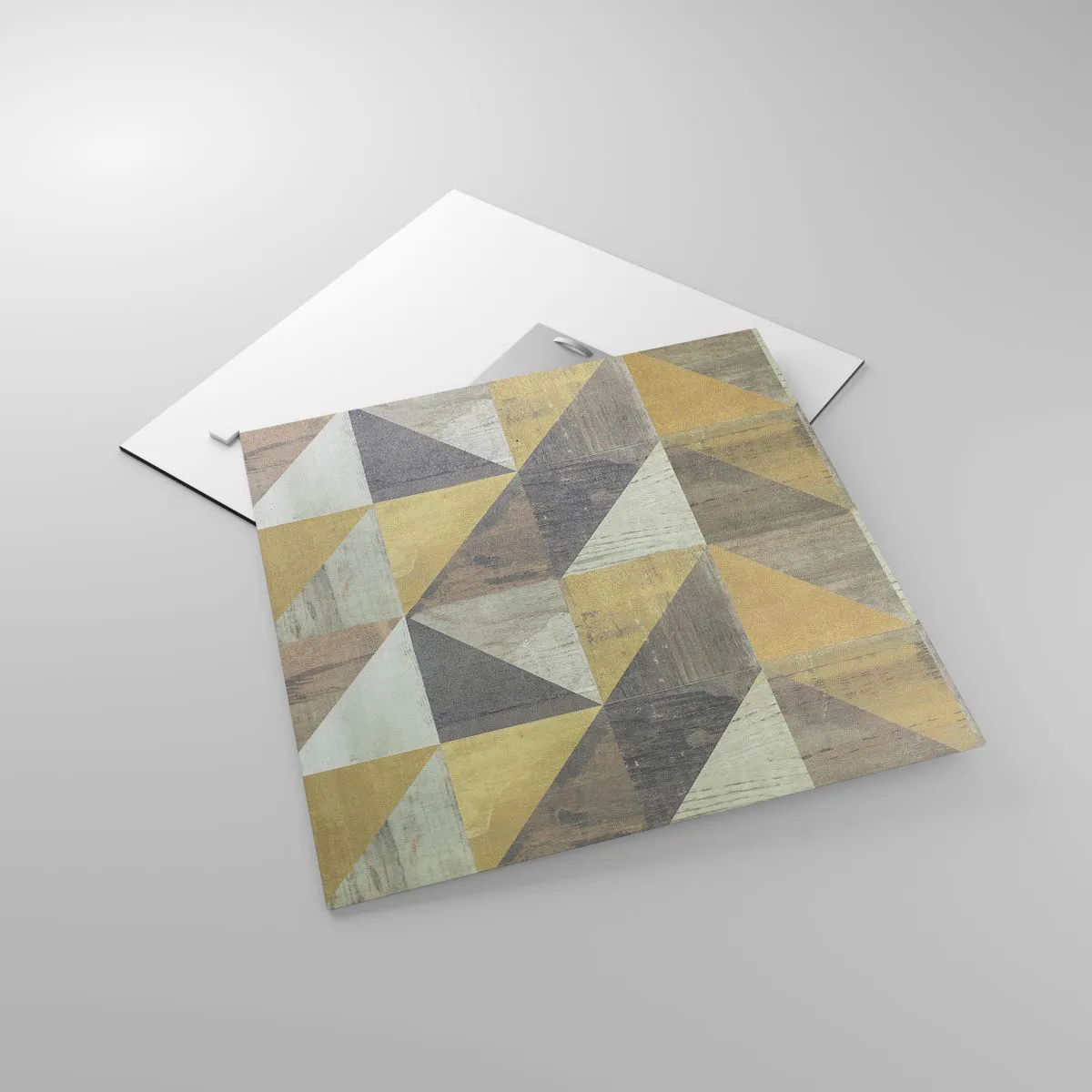 Cuadro sobre vidrio - Impresiones sobre Vidrio - El arte de los triángulos - 40x40 cm