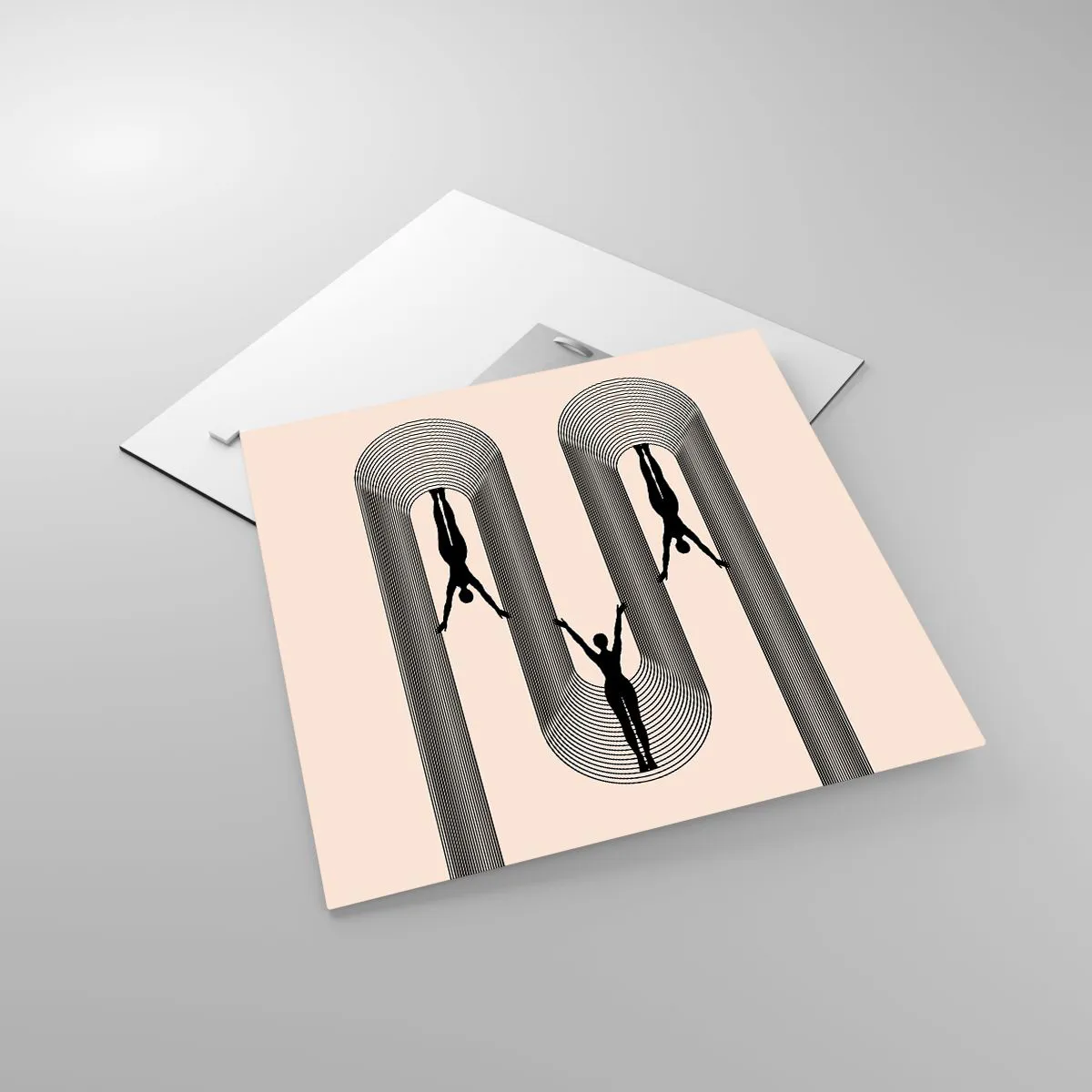 Glastavla - Bild på glas - Upp och ner - 40x40 cm