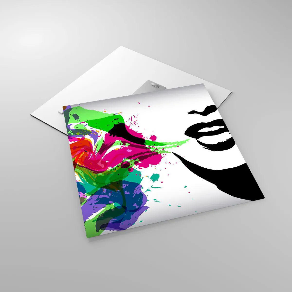 Quadro su vetro - Racconto nei colori dell'arcobaleno - 50x50 cm