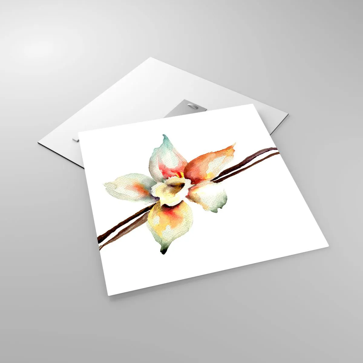 Quadro em vidro - Doçura derramada com tinta - 50x50 cm