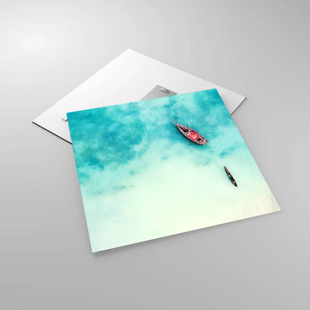 Obraz na skle - Pretože na plážach Zanzibaru, keď je prebytok vody… - 50x50 cm