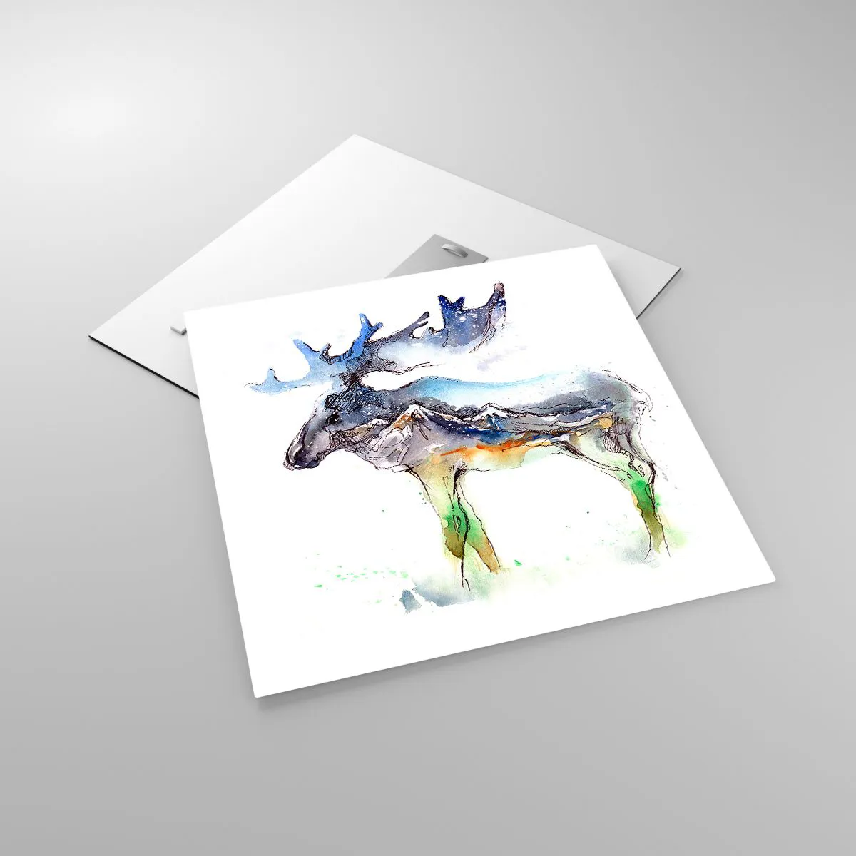 Cuadro sobre vidrio - Impresiones sobre Vidrio - El héroe de un cuento de invierno - 50x50 cm